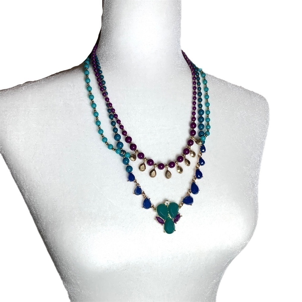 Boho Blue & Purple Necklace & Earring Bundle - Picture 14 of 15